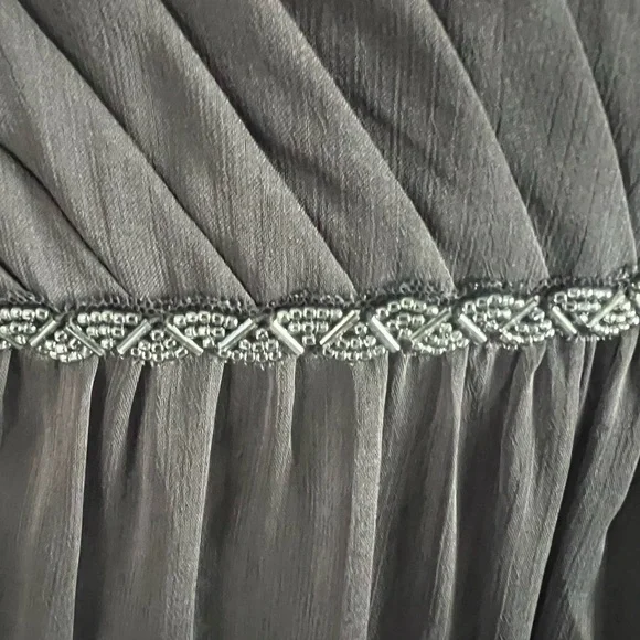 Belsoie Tiffany Chiffon Long Bridesmaid  or Graduation Dress with V-neckline - Picture 7 of 8